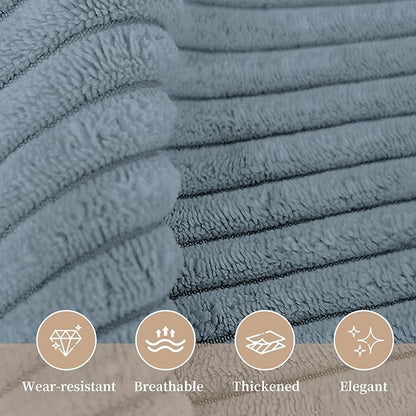 Sasttie Headboard Pillow King, Wedge Pillow Headboard for Sitting Up in Bed, Back-Rest Support Triangular Cushion for Reading - Features Removable Washable Cover, Greyish Blue