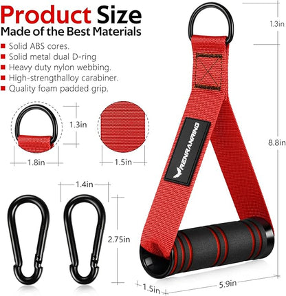 RENRANRING Gym Exercise Handles, Replacement Handle Attachments for Cable Machine Pulleys, Resistance Band and Strength Trainer, Pull Down Workout Accessories, Home Gym Add On Equipment