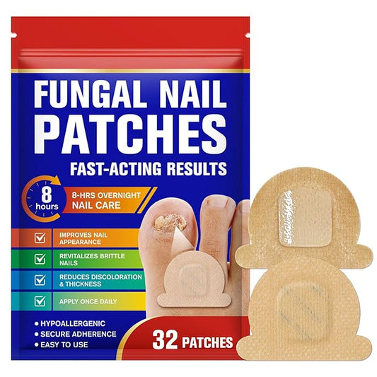 Toenail Treatment Extra Strength, 32 Pcs Nail Patches Overnight Nail Fast Acting Care for Damaged Nails- Visible Results in 8 Hours-Renewal for Men and Women