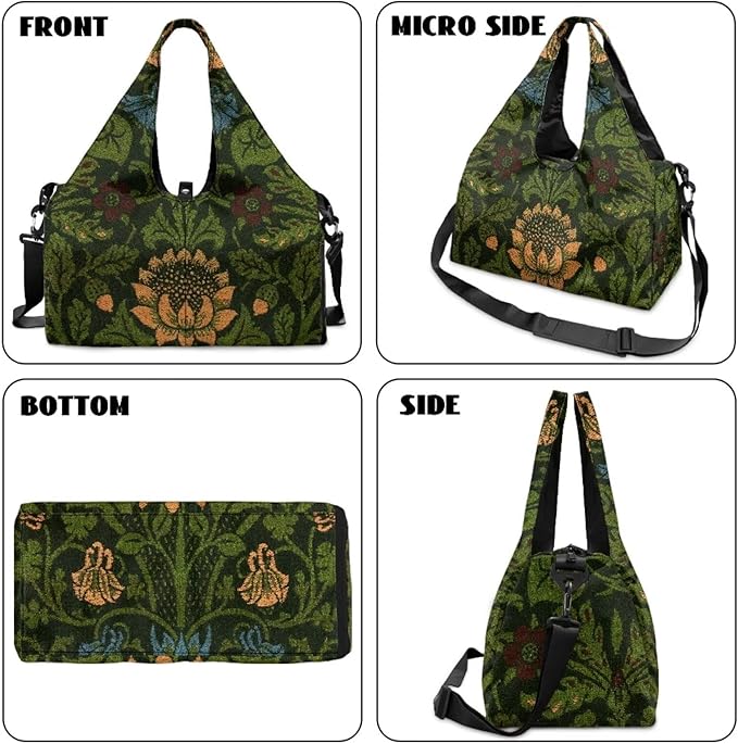 Yoga Mat Bag for Women Men Large Carryall Tote with Adjustable Shoulder Strap for Gym Yoga Travel Pilates Office
