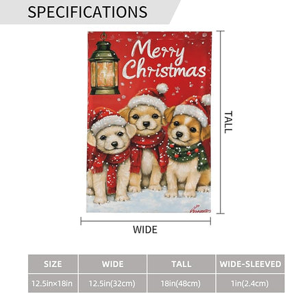 Christmas Dogs Garden Flag 12x18 In Double Sided Yard Flags Lawn Sign Decor No Flagstand
