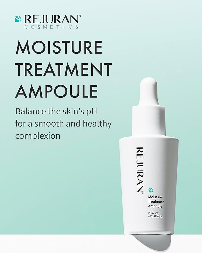 REJURAN® Moisture Treatment Ampoule, c-PDRN® - Hydrating Facial Serum for All Skin Types, Soothing & Barrier Strengthening, Moisture Retention with PDRx, Korean Skin Care (1.01 fl oz)