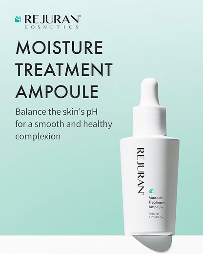 REJURAN® Moisture Treatment Ampoule, c-PDRN® - Hydrating Facial Serum for All Skin Types, Soothing & Barrier Strengthening, Moisture Retention with PDRx, Korean Skin Care (1.01 fl oz)