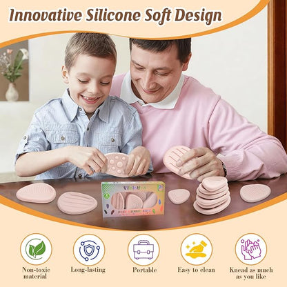 Fidget Toys Sensory Stones for Kids and Adults,6 PCS Texture Worry Stone for Anxiety Autism Teen Calm Down & ADHD Stress Relief,Quiet Fidgets for Classroom Small Prizes Gifts for Travel Toy