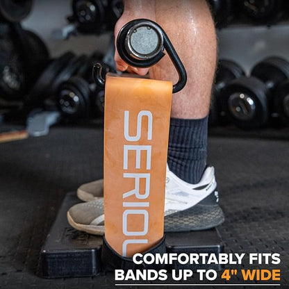 Serious Steel Fitness Resistance Band Collar Hooks (Pair) Use with Any 2"" Olympic Bar | Add Dynamic Resistance to Your Workout