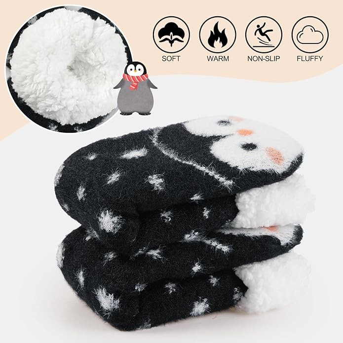 JaosWish Cat Fuzzy Socks Womens Pilates,Postpartum Essentials Non Slip Grip Slippers Hospital Socks for Labor Delivery