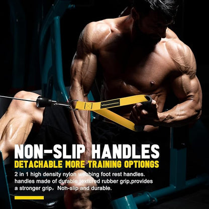 RENRANRING Fitness LAT and Lift Pulley System Gym - Upgraded LAT Pull Down Cable Machine Attachments, Loading Pin, Handle and Tricep Rope, for Biceps Curl, Forearm, Triceps Exercise Gym Equipment