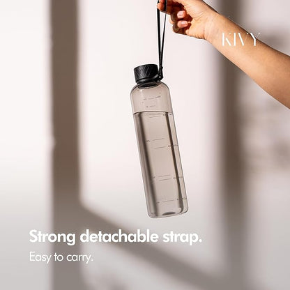 KIVY Tritan Water Bottle 2nd Generation (Dark Clear, 32oz)
