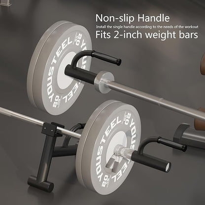 Heavy Duty Landmine Handle Attachment Set T Bar Row Viking Press Attachment for Barbell Workouts Weightlifting Landmine Handle Fits 2-Inch Olympic Barbell Strengthen Back and Core Muscles