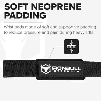 Lifting Wrist Straps for Weightlifting (1 Pair) – Padded Lifting Straps for Deadlifts, Powerlifting, Strength Training & Bodybuilding – Gym Straps for Men & Women
