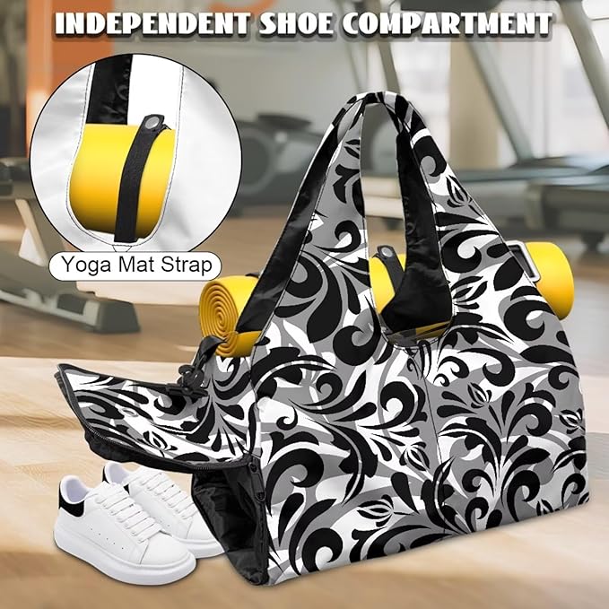 Yoga Mat Bag for Women Men Large Carryall Tote with Adjustable Shoulder Strap for Gym Yoga Travel Pilates Office