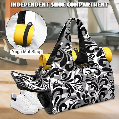 Yoga Mat Bag for Women Men Large Carryall Tote with Adjustable Shoulder Strap for Gym Yoga Travel Pilates Office