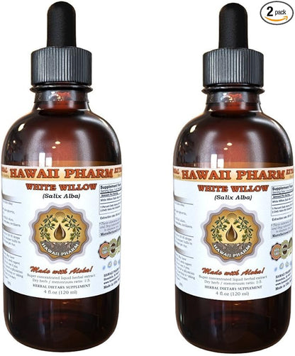 Hawaii Pharm White Willow (Salix alba) Liquid Extract 2x4 fl.oz