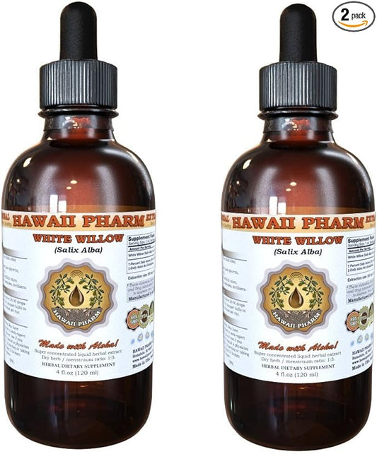 Hawaii Pharm White Willow (Salix alba) Liquid Extract 2x4 fl.oz