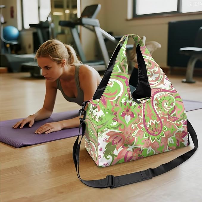 Yoga Mat Bag for Women Men Large Carryall Tote with Adjustable Shoulder Strap for Gym Yoga Travel Pilates Office