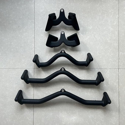 Lat Pull Down Bar T bar Row Attachment, V Bar Tricep Lat Pulldown Attachments, Back Strength Training Bar for Home Gym Exercise Cable Machine Attachments