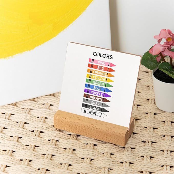 Mental Health Inspirational Gift, Colorful Change Negative Thoughts Sign, Colorful Positive Affirmations Wooden Sign Wooden Stand, Mental Health Gift for Psychologist School Counselor Student Boy Girl