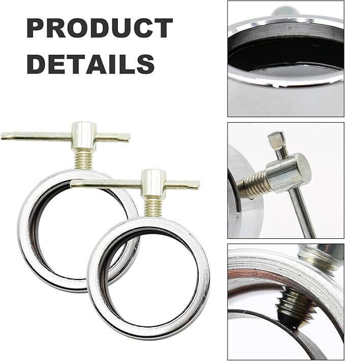 Olympic Barbell Spin-Lock Collars for 2" Olympic Bar Screw Clamps Hex Nut Anti-Slip Collars Dumbell Weight Lifting, Pack of 2 (C)