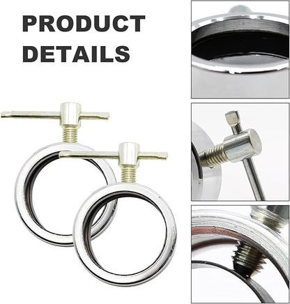 Olympic Barbell Spin-Lock Collars for 2" Olympic Bar Screw Clamps Hex Nut Anti-Slip Collars Dumbell Weight Lifting, Pack of 2 (C)