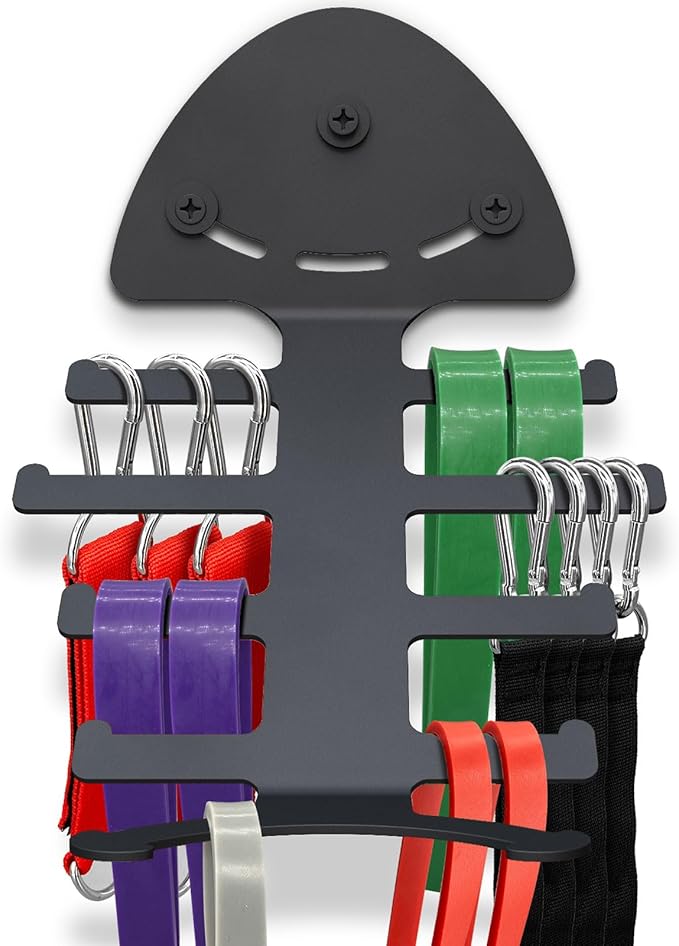 Resistance Band Storage Rack， Resistance Band Hanger Gym Organization for Home Gym Resistance Band Holder，Workout Band Rack ﻿