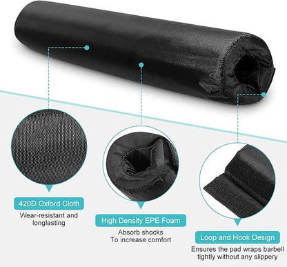 Barbell Squat Pad, Squat Pad Barbell Pad Bar Cushion Weightlifting Hip Thrusts Squat Rack Pad Neck Shoulder Protective Pad for Squats, Lunges & Hip Thrusts