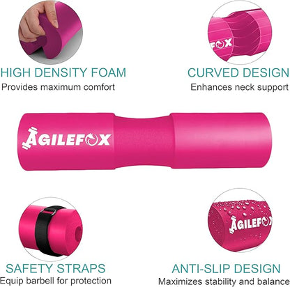 AGILEFOXX Barbell Pad - Squat Pad-Hip Thrust Foam Pad, Comfort & Safety for Strength Training