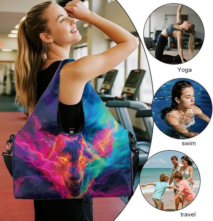 Yoga Mat Bag for Women Men Large Carryall Tote with Adjustable Shoulder Strap for Gym Yoga Travel Pilates Office