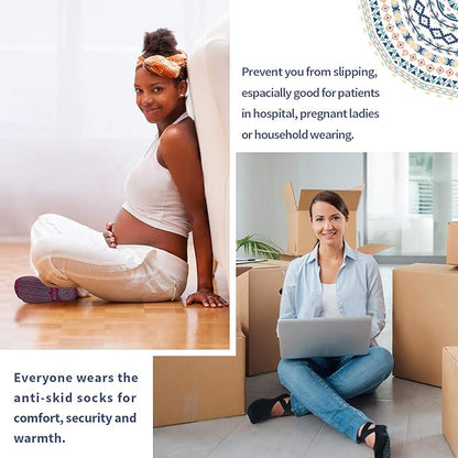 Ozaiic Yoga Socks for Women Non-Slip Grips & Straps, Ideal for Pilates, Pure Barre, Ballet, Dance, Barefoot Workout