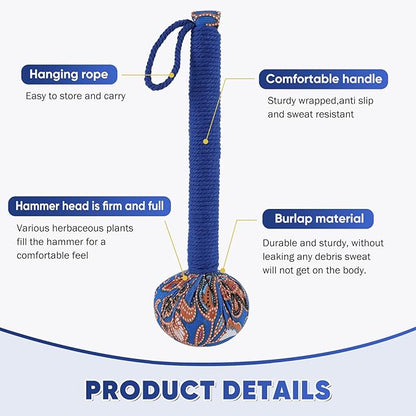 Manual Hammer Massager,Whole Body Massage Hammer,Back Pain Massage Hammer 2P Blue and Yellow…