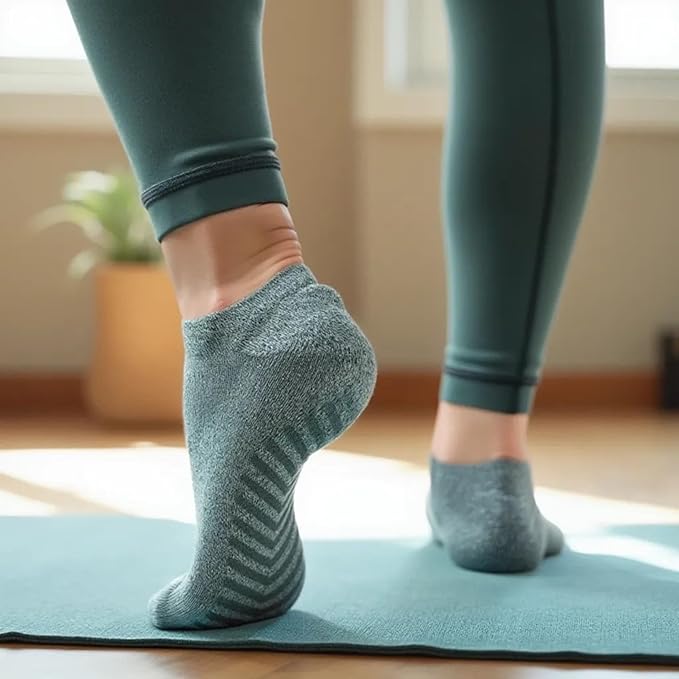 Gripjoy Grip Socks 3-Pack, Non Slip Socks for Yoga, Pilates, Barre, Dance, Enhanced Stability, Machine Washable, Comfortable Cotton Blend, Supports Charitable Causes