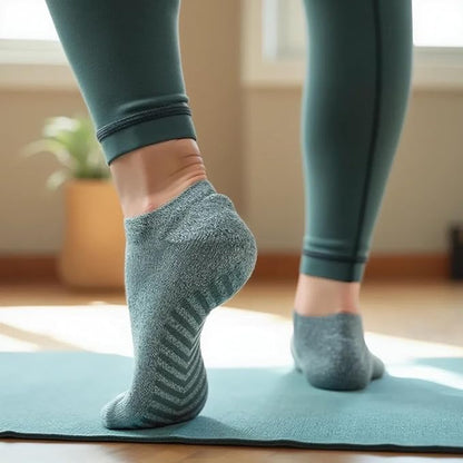 Gripjoy Grip Socks 3-Pack, Non Slip Socks for Yoga, Pilates, Barre, Dance