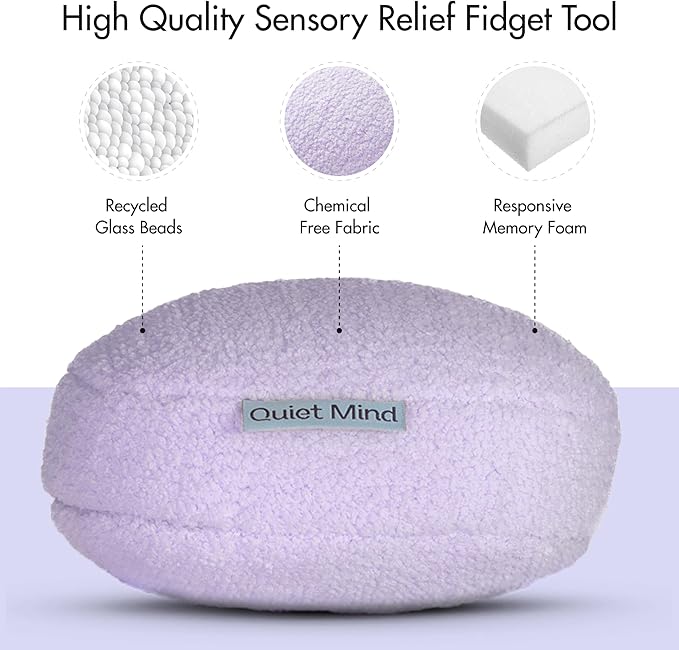 Quiet Mind 1.5 lb Weighted Stress Squeeze Ball – Lavender Scented Soft Squishy Fidget Gadget for Adults –Help Relieve Stress, Anxiety, Tension-Promotes Focus, Clarity - Sensory Ball for Home or Office