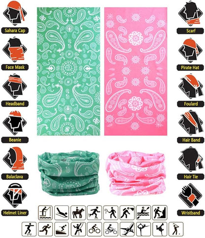 Headband Neck Gaiter Head Wrap Headwear Face Mask Magic Scarf Bandana for Men and Women