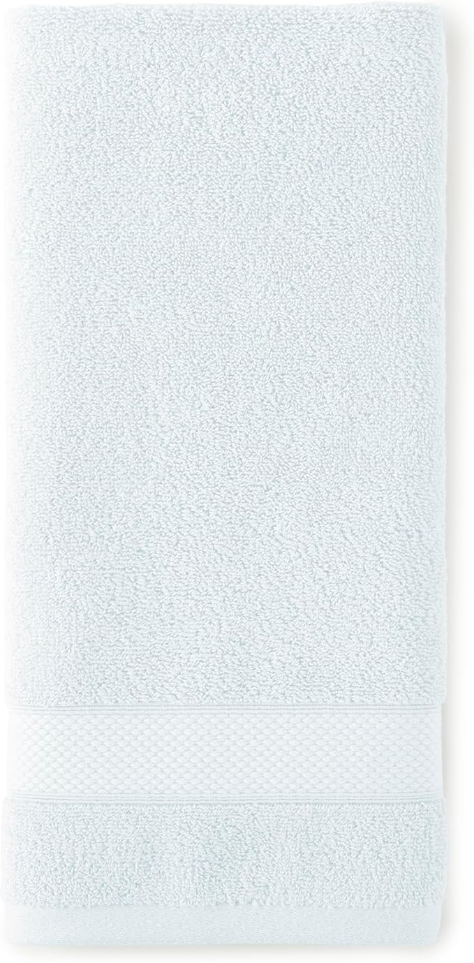 Peacock Alley Diamond 6 Piece Towel Set - Luxurious 100% Long-Staple Turkish Cotton - Soft, Absorbent & Fast Drying, Glacier