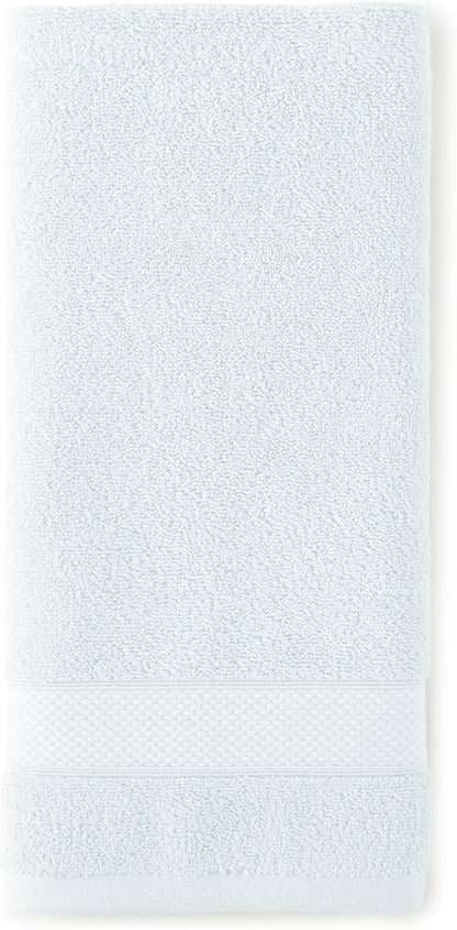 Peacock Alley Diamond 6 Piece Towel Set - Luxurious 100% Long-Staple Turkish Cotton - Soft, Absorbent & Fast Drying, Glacier