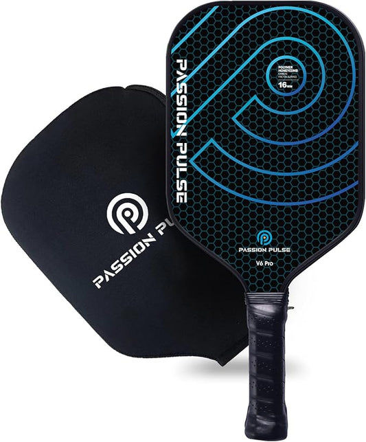 Pickleball Paddles 2025,Raw Carbon Fiber Surface（CFS） 16mm T700 High Grit & Spin, Pro Pickle Ball Paddles Designed for Ultimate Spin & Consistency