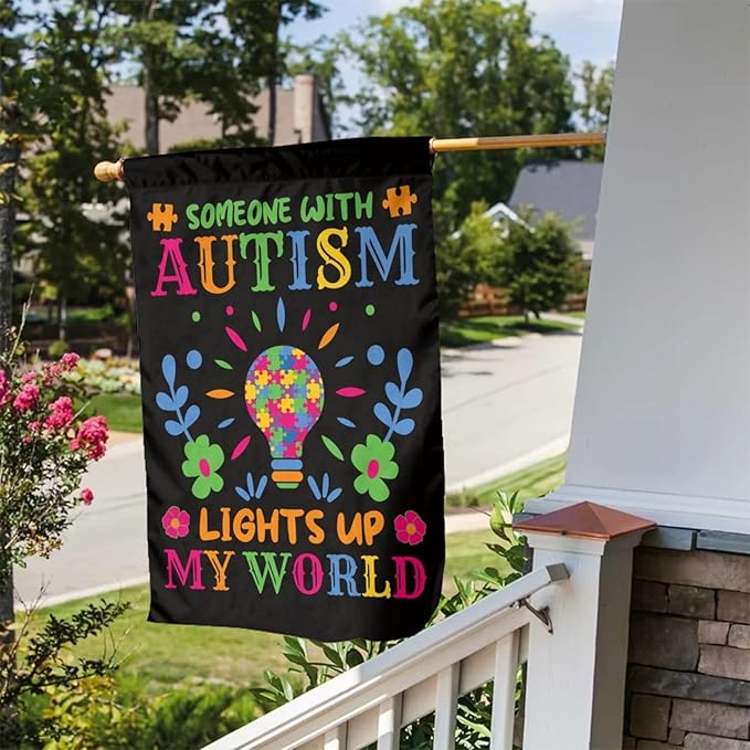 Autism Awareness Garden Flag 12 X 18 Inch Home Indoor & Outdoor Vertical Double-Sided Flags Yard House Farmhouse Sign For Home Garden Decoration