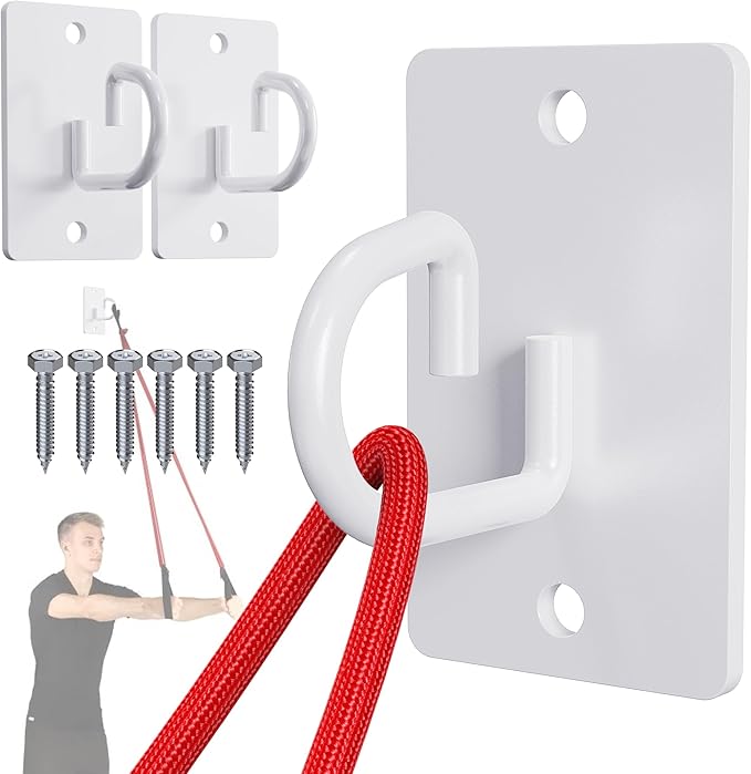 Resistance Band Wall Anchors System, Wall Mount Workout Anchors for Exercise Bands