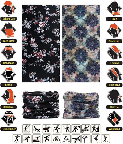 Headband Neck Gaiter Head Wrap Headwear Face Mask Magic Scarf Bandana for Men and Women