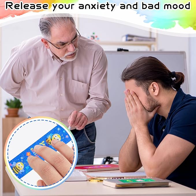 36 Pcs Anxiety Sensory Stickers Mental Health Stickers Fidget Textured Strips Toys Adhesive Tactile Calm Relief Items for Adults Desk School Counselor Classroom(Animal Style)