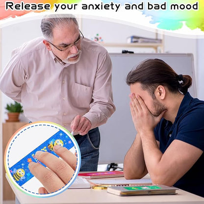 36 Pcs Anxiety Sensory Stickers Mental Health Stickers Fidget Textured Strips Toys Adhesive Tactile Calm Relief Items for Adults Desk School Counselor Classroom(Animal Style)