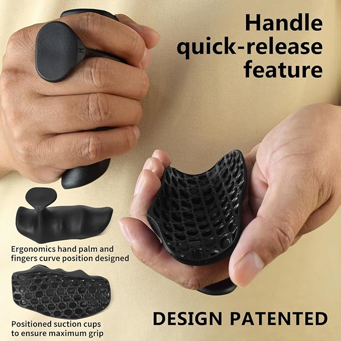 Rubber Gym Grips Fingerless Workout Gym Gloves, Workout Grip for Men Women Crosstraining Hand Palm Protection, Weight Lifting Grips for Bodybuilding, Deadlifts
