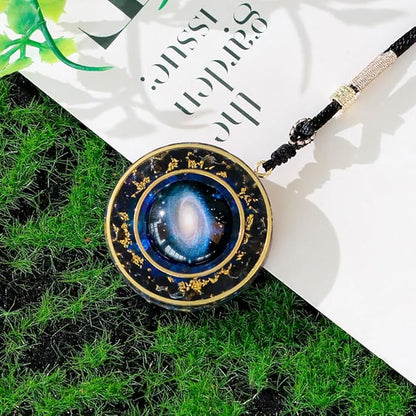 Day Day Up Orgonite Necklace - Sri Yantra Rotatable Pendant For Anti Stress Anxiety & Meditation - Malachite And Tiger Stone For Spiritual Healing & Positive Energy