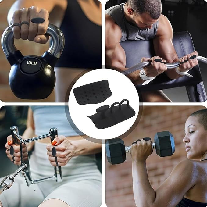 2025 Upgrade Rypt Grip for Weight Lifting Fingerless Workout Gloves for Men Women, Gryp Weight Grip with Anti-Slip and Sweat-Proof for Gym Grips Training and Exercise - (2 PCS, Black)