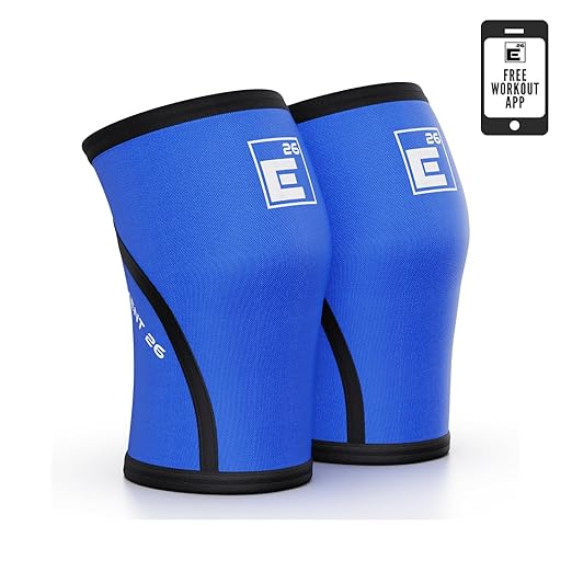Element 26 Knee Sleeves for Weightlifting (Sold as a Pair) - 6mm Premium Neoprene for Compression, Mobility, and Warmth - Compression Sleeve for Functional Fitness, Squats, Deadlifts (Medium, Blue)
