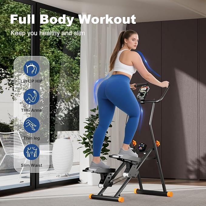 Stair Stepper for Home Gym, 350lbs Vertical Climber Machine with LCD Display, Non-Slip Pedals & 350lb Capacity Compact Folding Cardio Exercise Climber