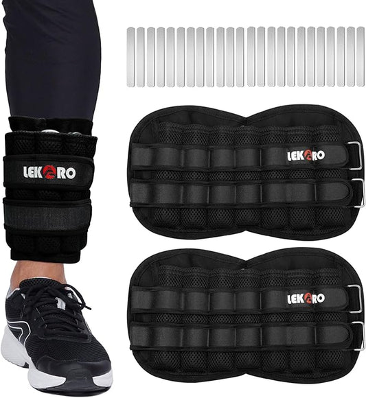 Adjustable Wrist Ankle Weights, Removable Arm & Leg Weight for Men & Women, Fitness, Strength Training, Running, Walking, Jogging, 1 Pair 2 Pack