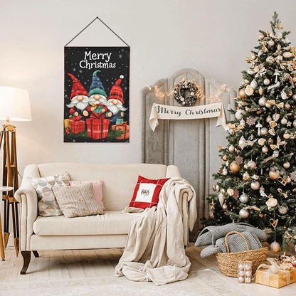 Merry Christmas Gnomes Garden Flag 12x18 In Double Sided Yard Flags Lawn Sign Decor No Flagstand