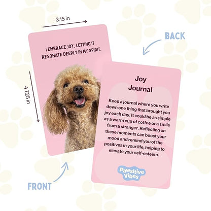Daily Motivational and Inspirational Cards for Dog Lovers | Uplifting Positive Affirmations & Proven Techniques for Stress & Anxiety Relief | Dog Mom Gift for Women | Self Care Gifts for Women, Friend