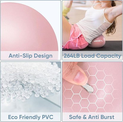 APEXUP Yoga Ball Exercise Ball Anti Slip Heavy Duty for Fitness, Balance & Core Workout